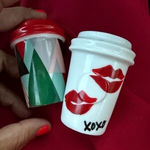 2 Starbucks Ceramic Ornaments